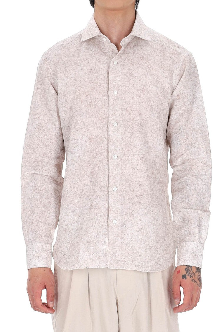 Barba Dandylife Floral Linen-Cotton Casual Shirt