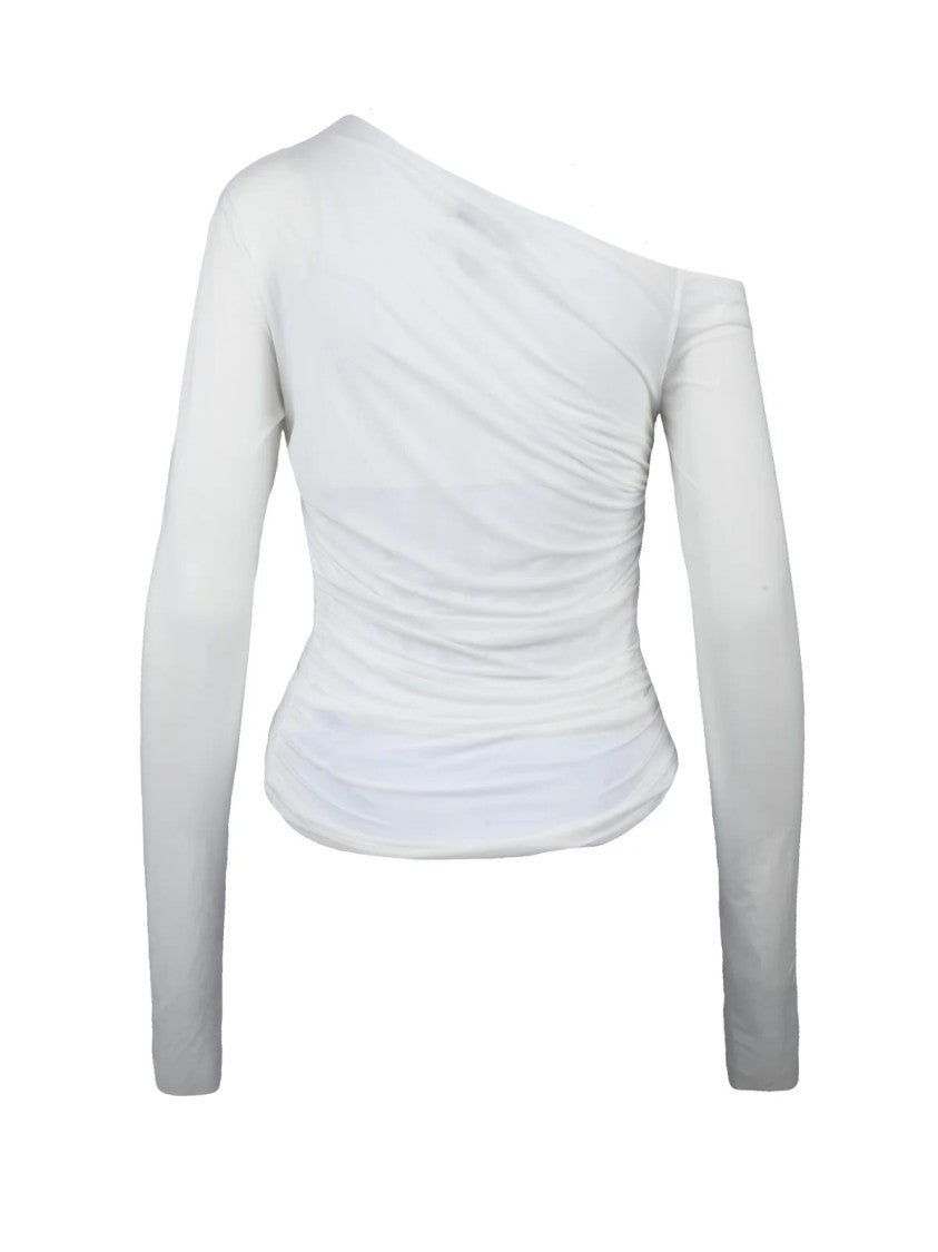 Aniye By White Asymmetrical One-Shoulder Top