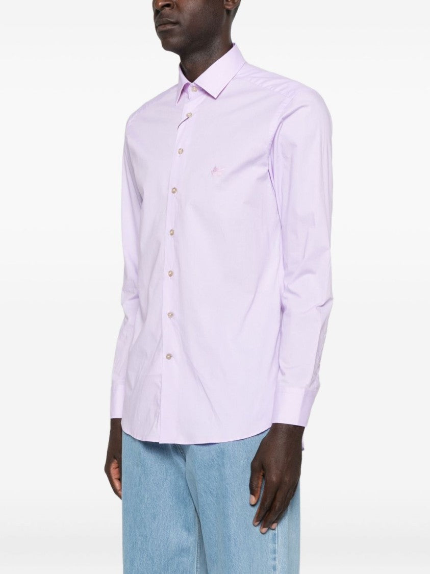 Etro Tailored Long-Sleeved Etro Shirt In Light Purple