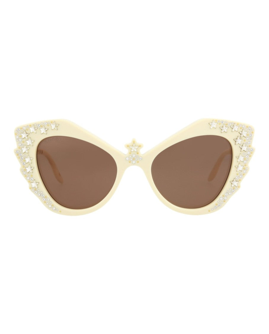 Gucci Cat Eye-Frame Sunglasses With Star Motifs And Velvet Case