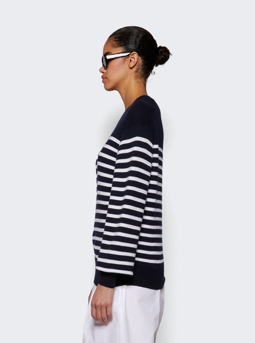 Khaite Viola Sweater Midnight Navy And Glaze