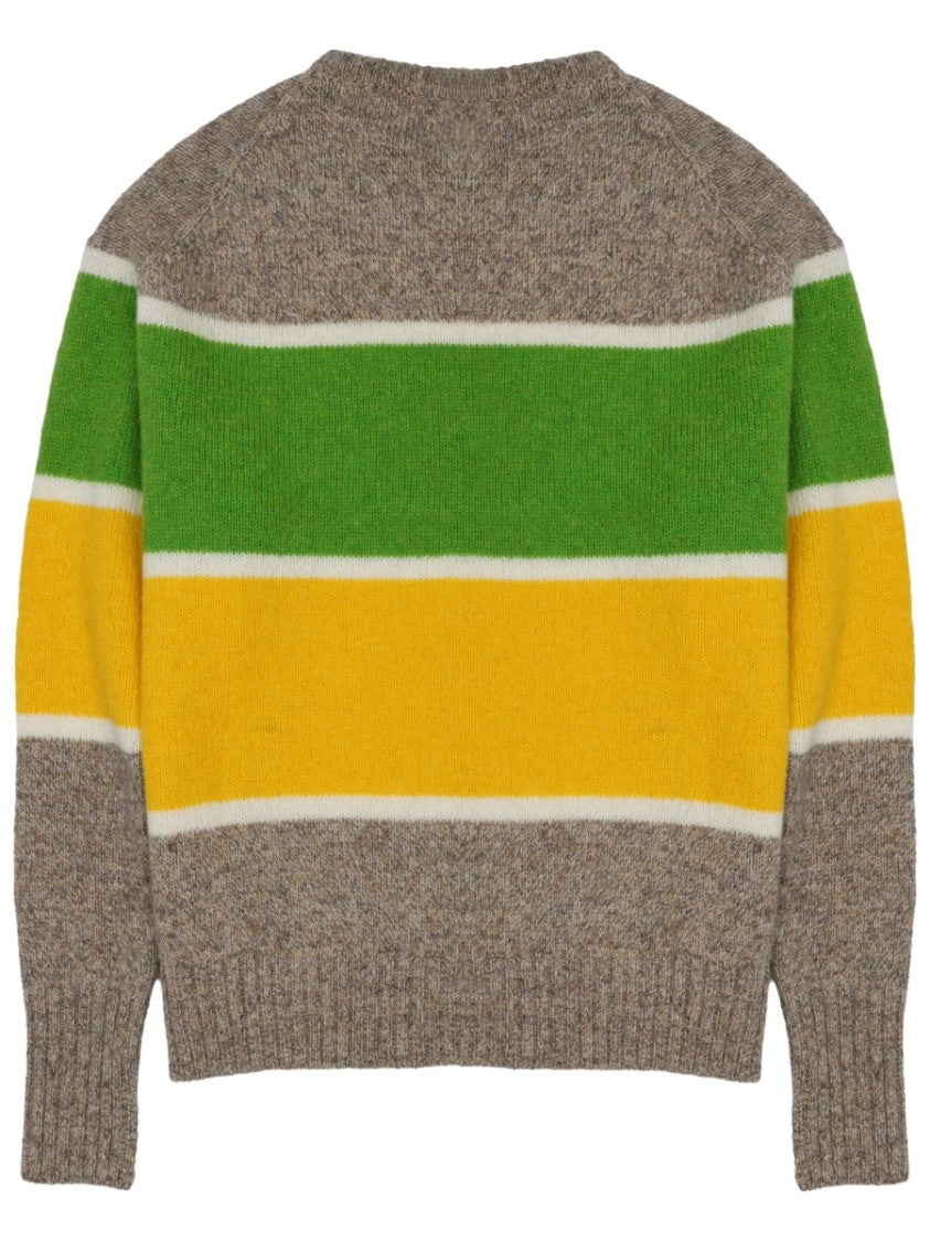 J. W. Anderson Ribbed Striped Sweater In Textured Lambswool