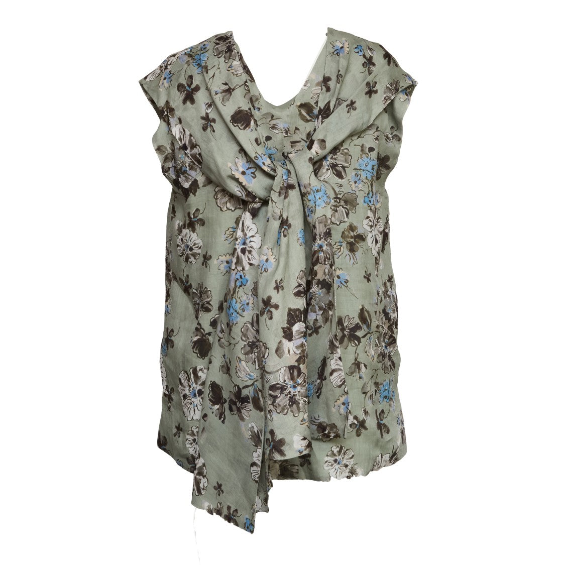 Max Mara Dorico Floral Print V Neck Top