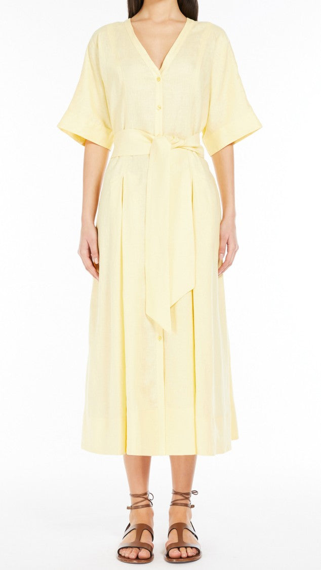 Max Mara Midi-Length Dress With V-Neckline