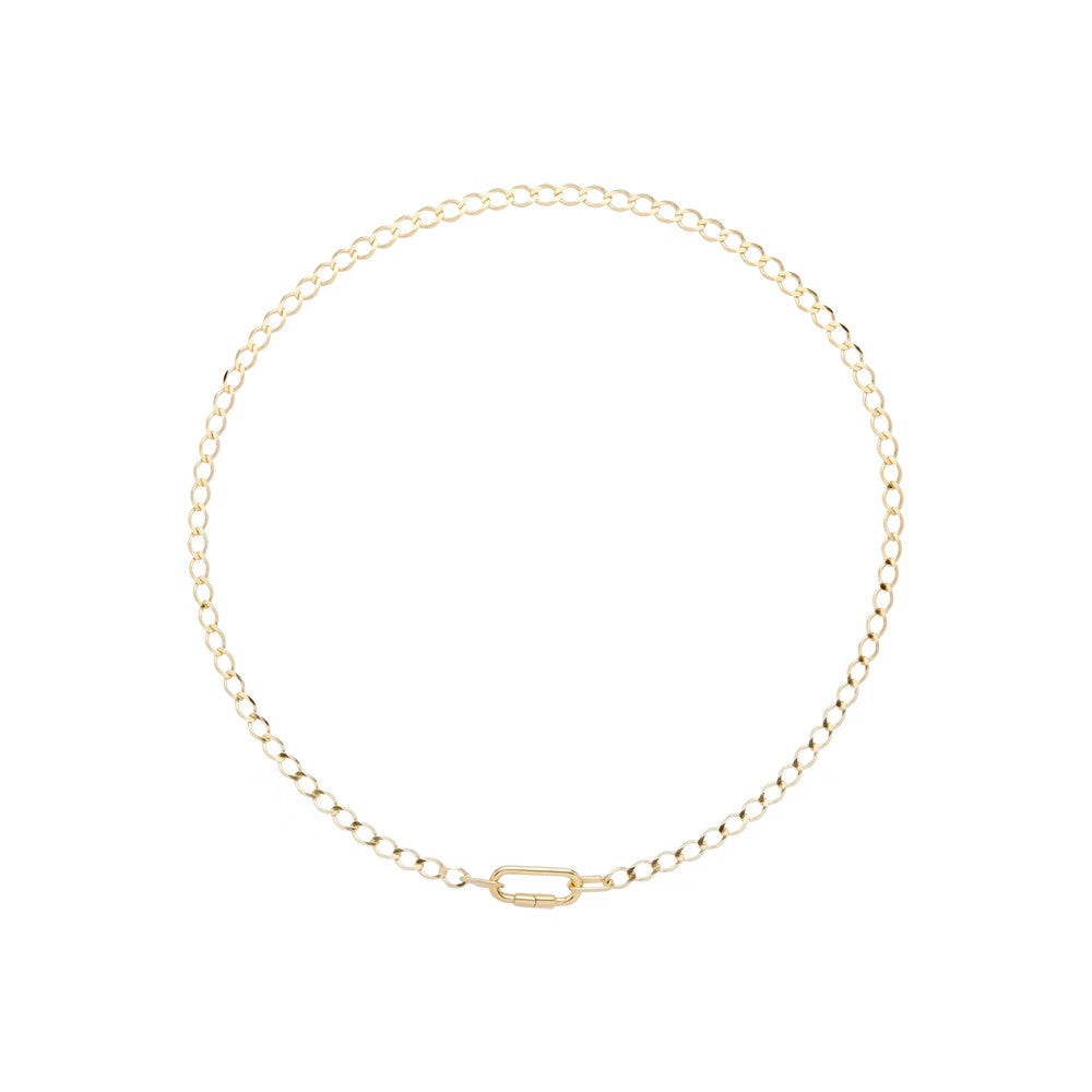 Maria Black Medium-Length Gold-Plated Necklace With Detachable Carabiner Lock