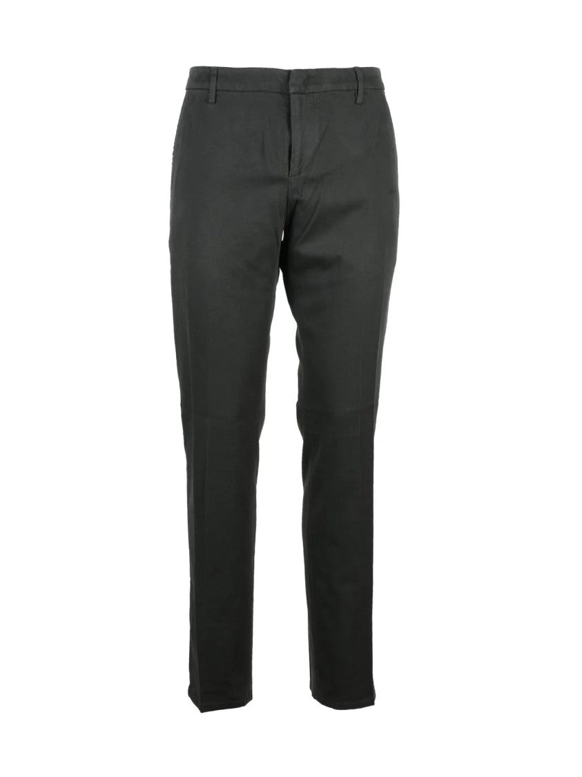 Dondup Grey Spiritissimo Modal-Cotton Blend Trousers