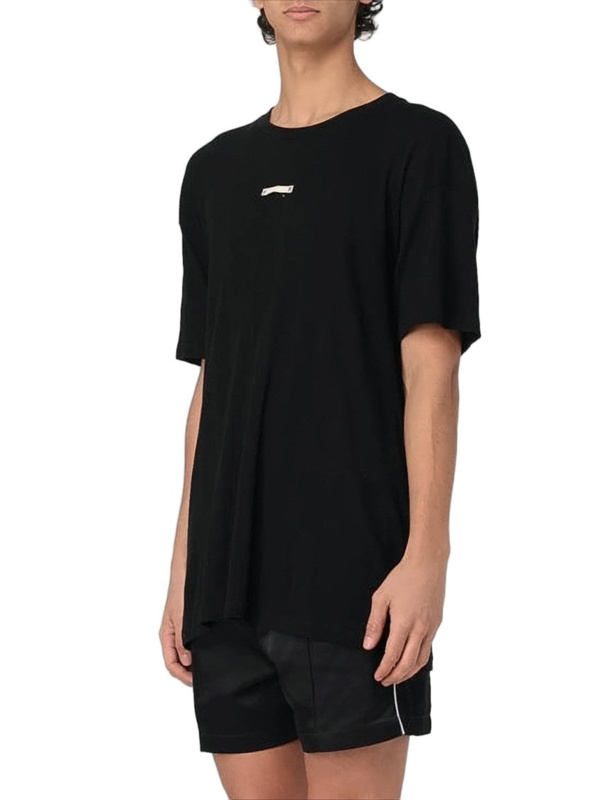 Maison Margiela Loose-Fitting Black T-Shirt With Subtle Stitched Detail