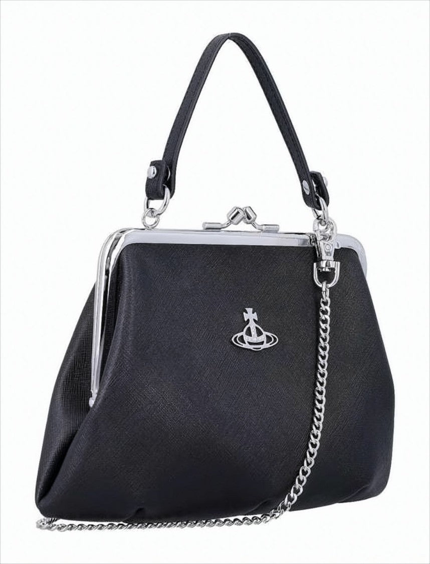 Vivienne Westwood Structured Black Shoulder Bag