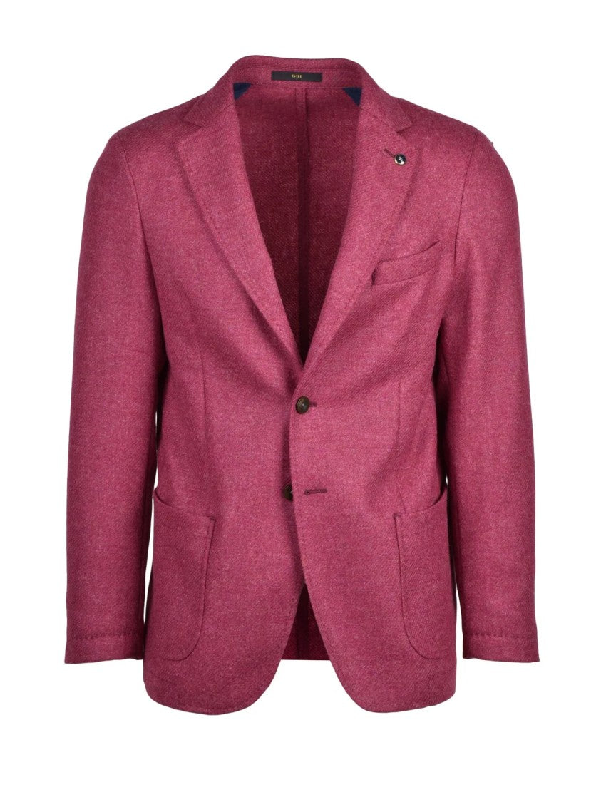 Gih Rounded Wool Gih Jacket With Tailored Fit And Button Closure