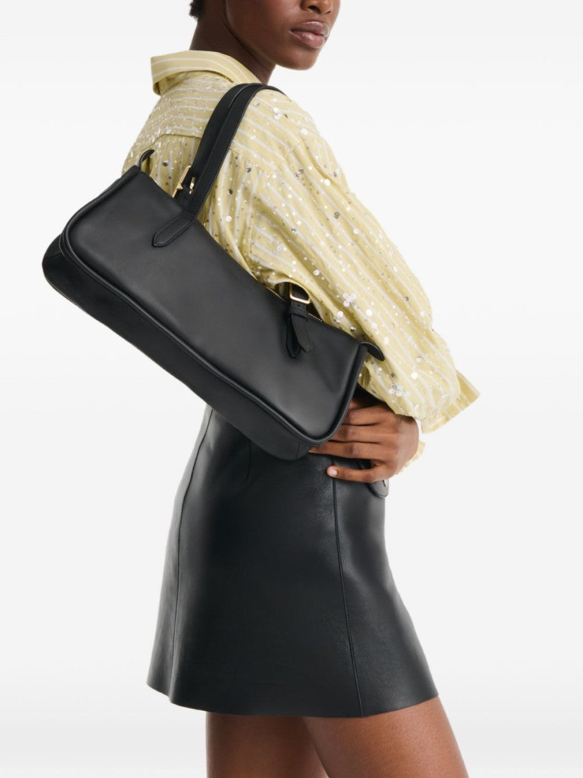 Longchamp Compact Matte Finish Bag With Adjustable Strap