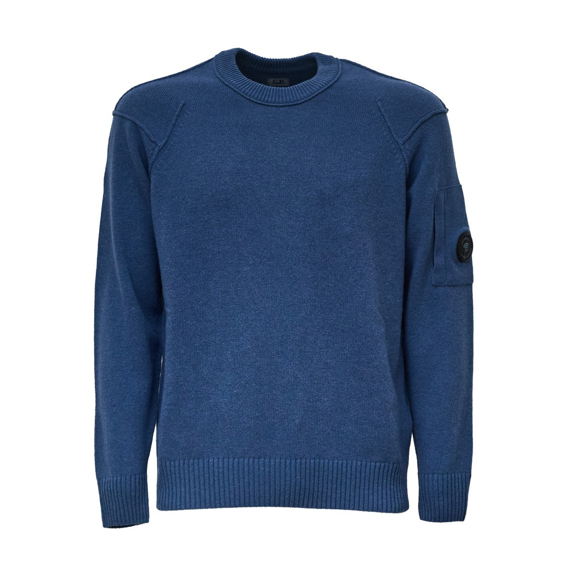 C.P. Company Fine-Gauge Lambswool Crewneck Sweater With Iconic Lens Detail