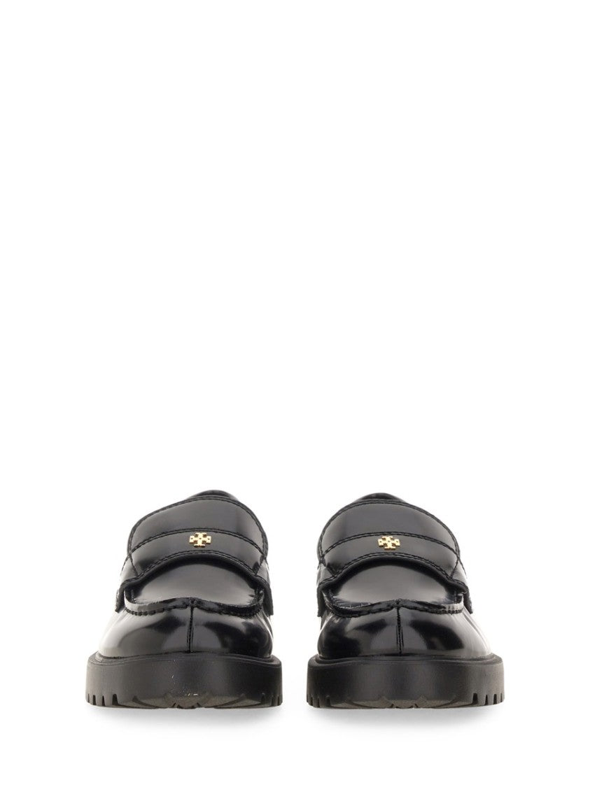 Tory Burch Polished Leather Moccasin Flats