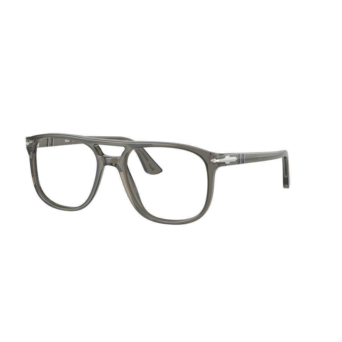 Persol 0Po3329v Translucent Grey Acetate Aviator Eyeglasses