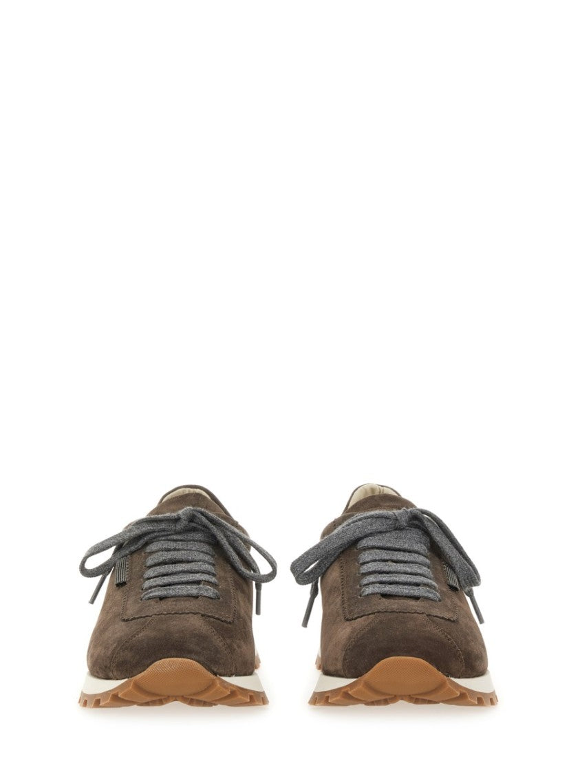Brunello Cucinelli Suede Running Sneaker