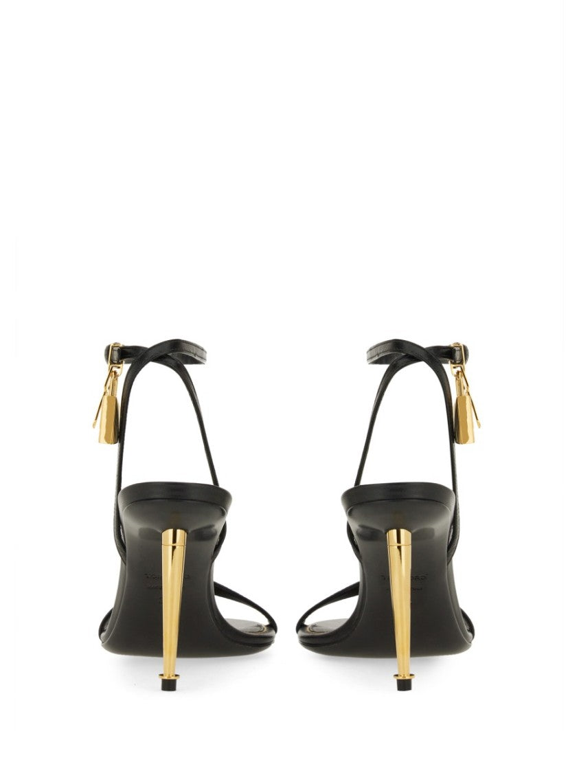 Tom Ford Black Sandal With Striking Padlock Detail