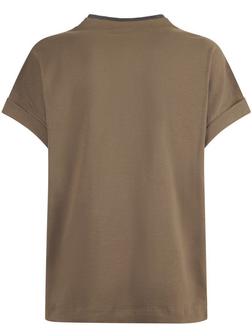 Brunello Cucinelli Relaxed Fit V-Neck T-Shirt