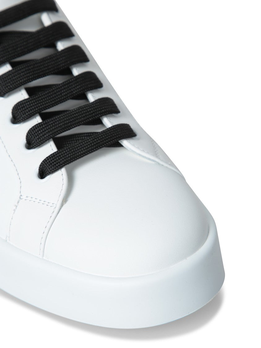 Dolce & Gabbana Portofino Low-Top Sneakers With Perforated Logo