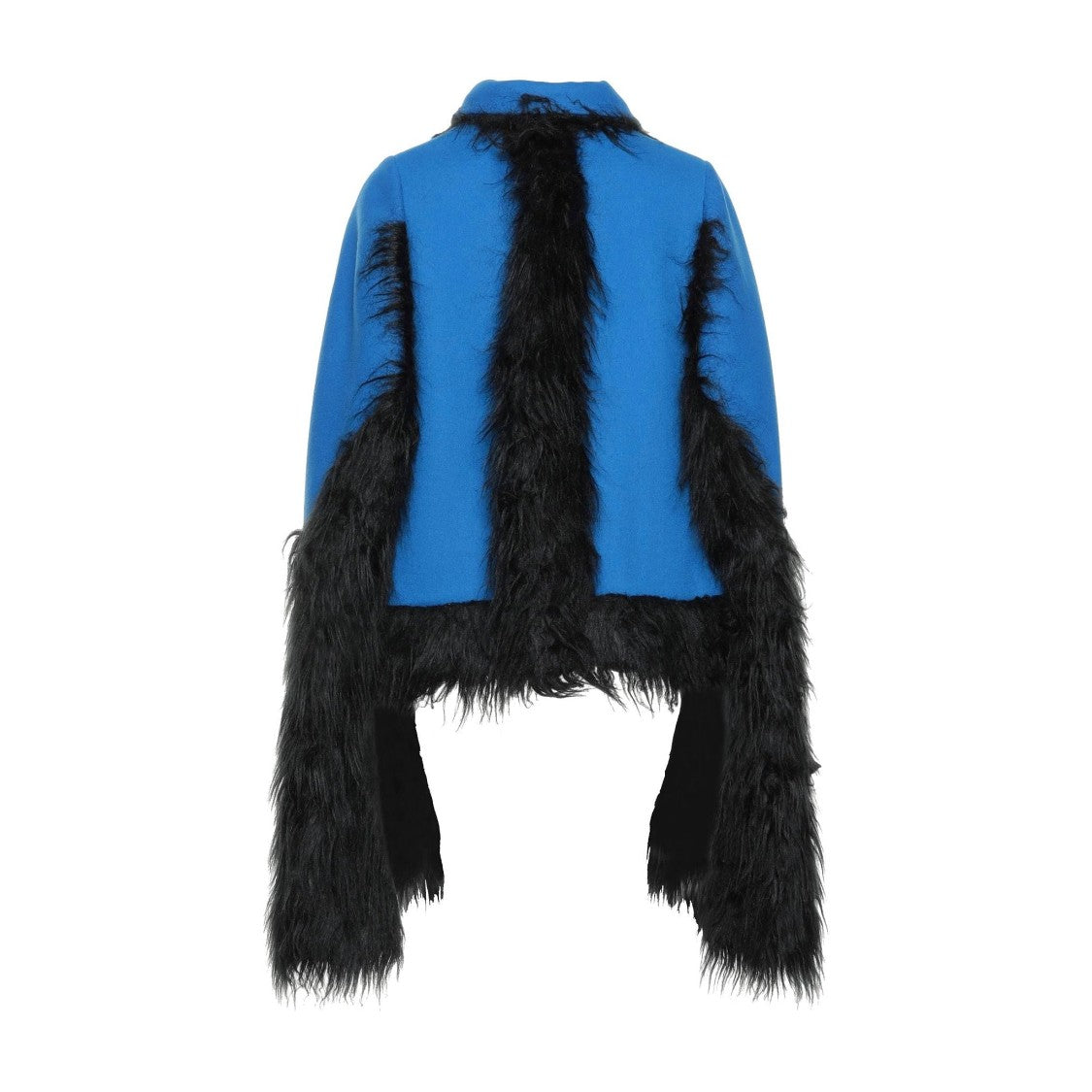 Maison Margiela Faux Fur Trimmed Cape Jacket