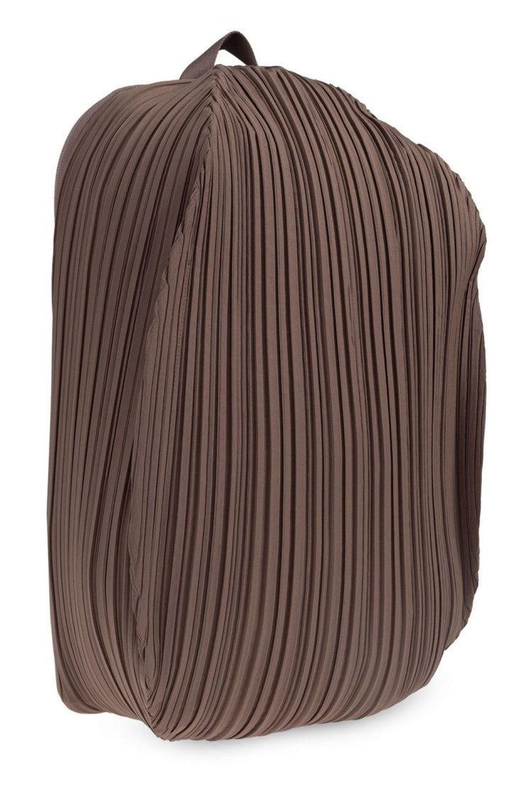 Pleats Please Pleated Design Backpack With Textured Surface