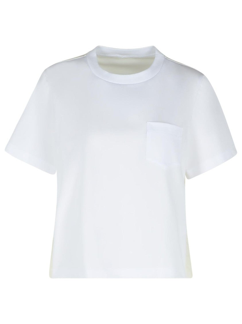 Sacai White Cotton T-Shirt