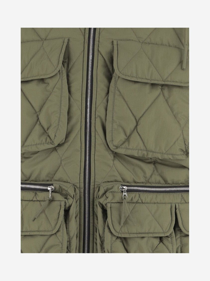 Ienki Ienki Padded Nylon Vest With Drawstring Hood