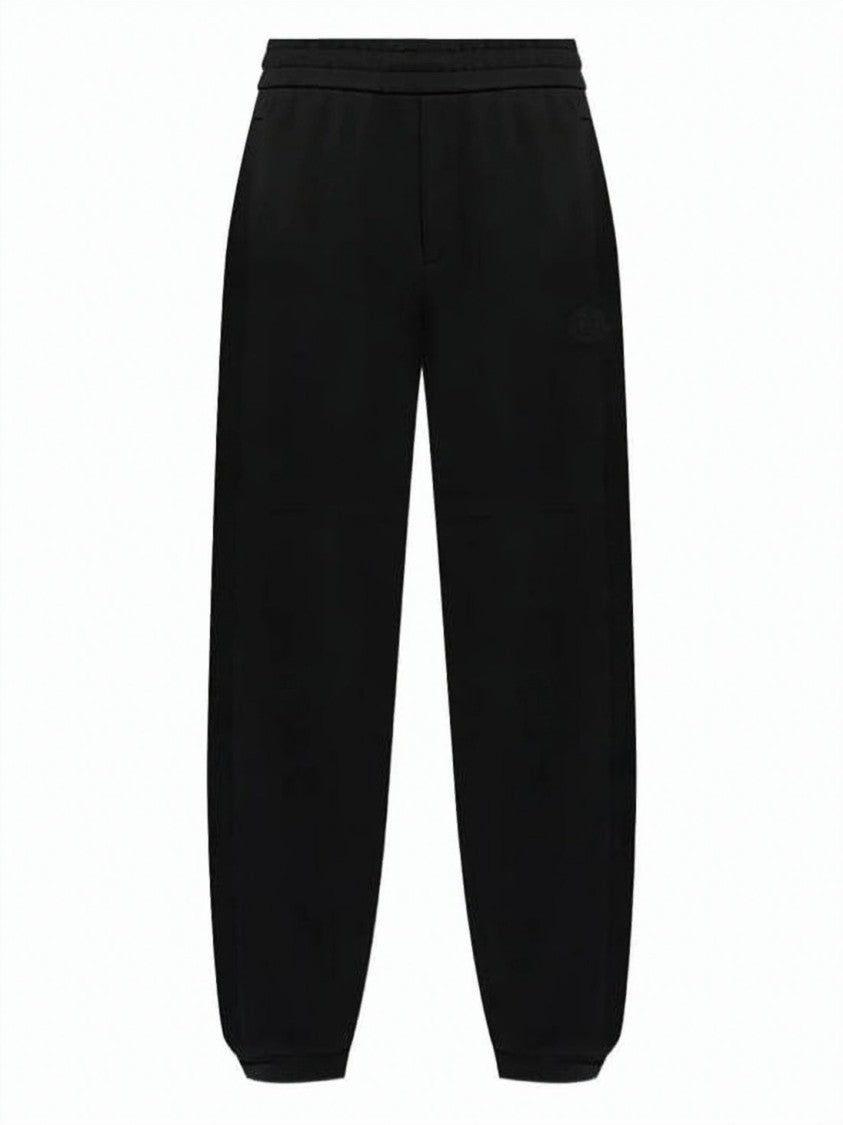 Moncler Relaxed Fit Cotton Sweatpants With Logo Patch