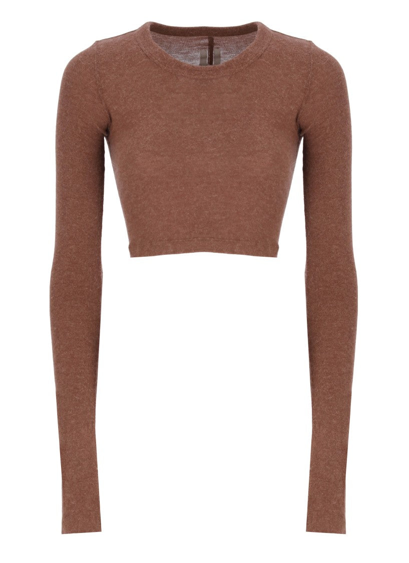 Rick Owens Brown Crew Neck T-shirt