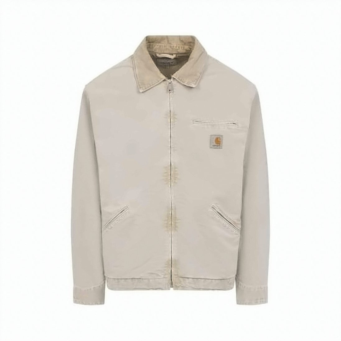 Carhartt Wip Deconstructed Canvas Jacket With Front Zipper And Vintage Appeal