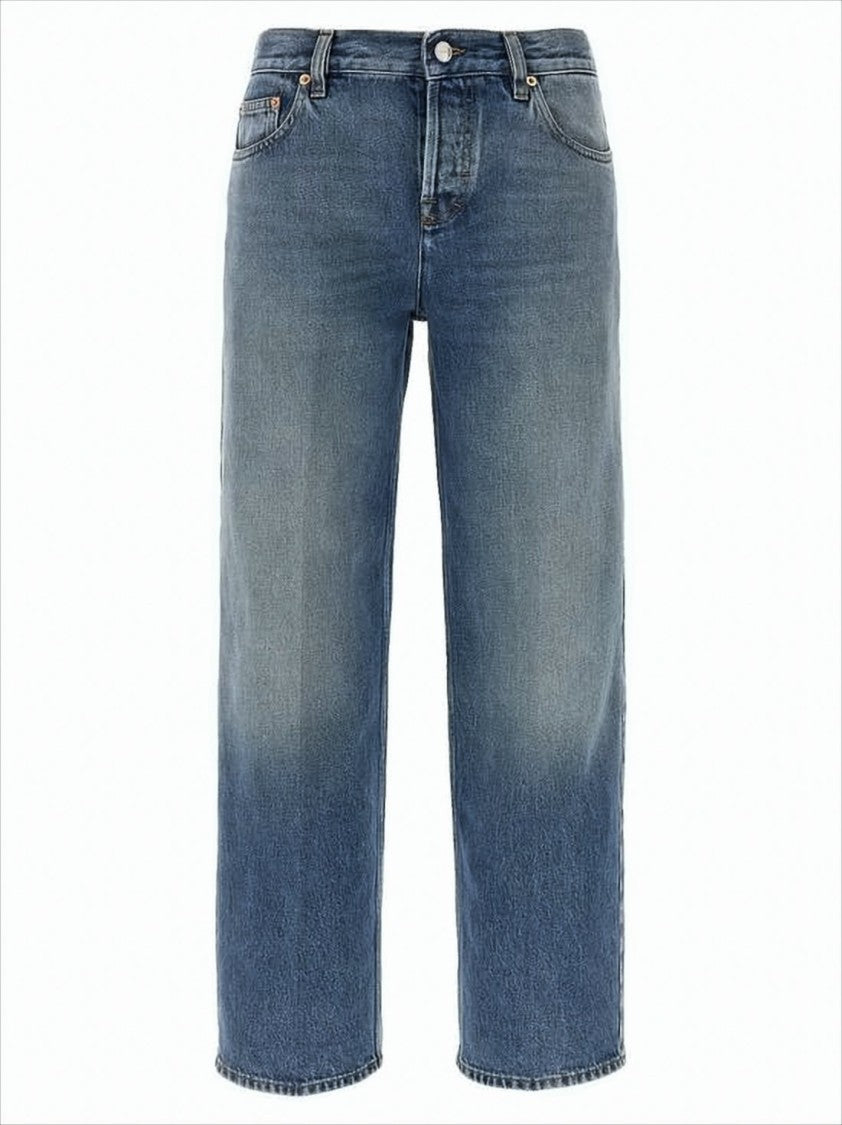 Gucci Straight-Leg Denim Pants With Mid-Rise Waist