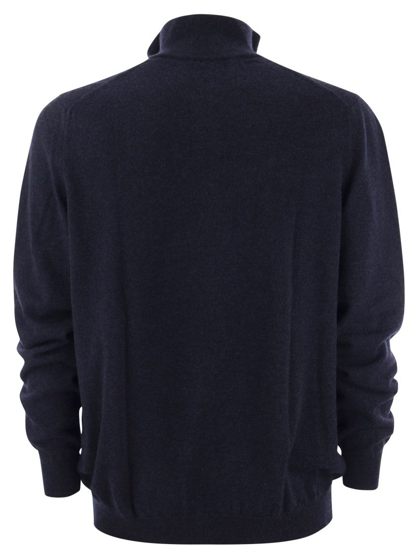 Fedeli Favonio - Zip Turtleneck Sweater In Cashmere