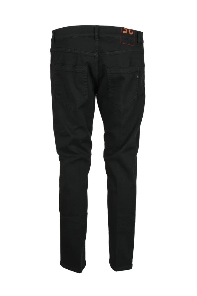 Dondup Tapered Slim Fit Black Denim Jeans