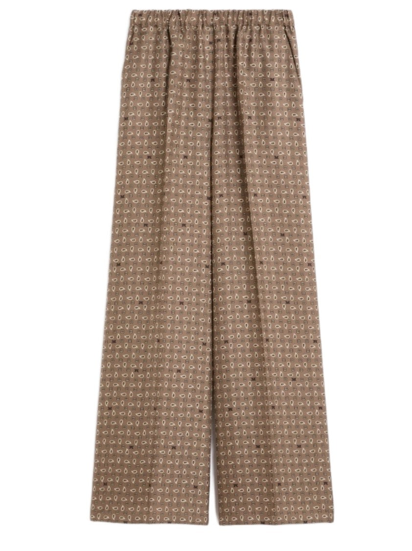 Max Mara E. Marinella Print Wide Trousers