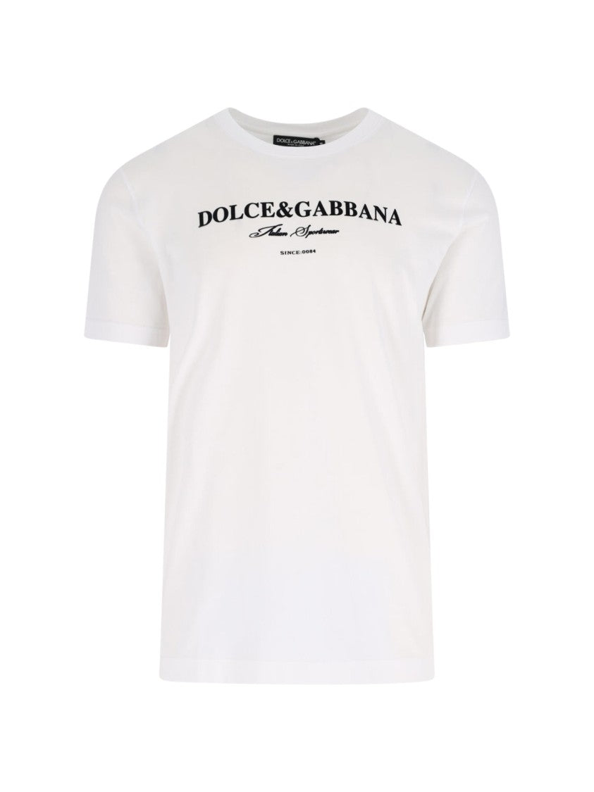 Dolce & Gabbana Contrasting Logo Print White T-Shirt