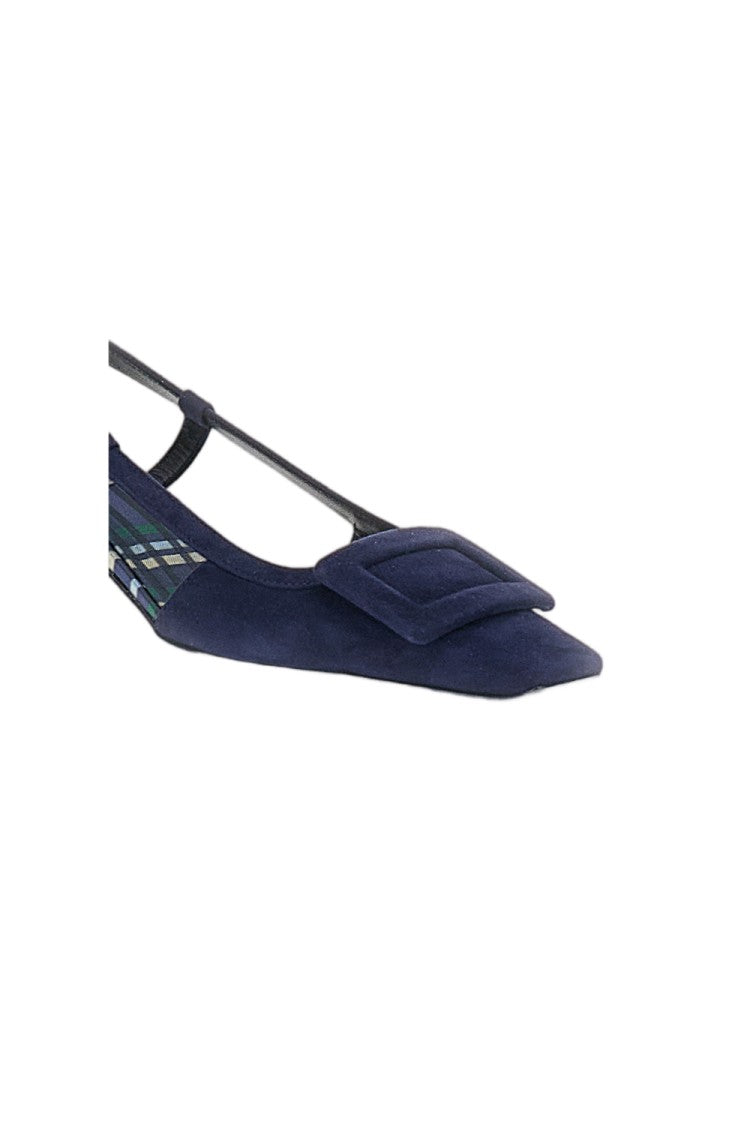 Roger Vivier Pointed Toe Slingback Shoes With Decorative Buckle