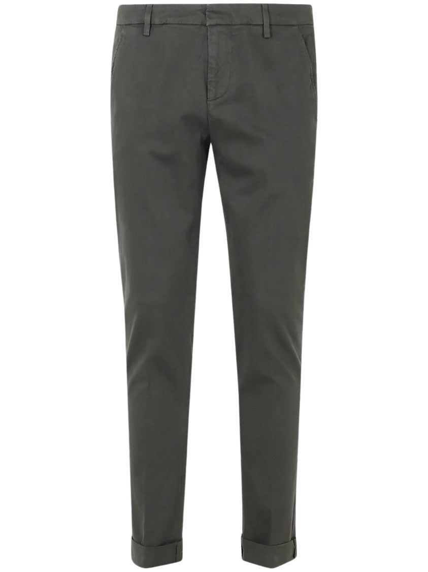 Dondup Grey Gaubert Cuffed Slim Chino Pants