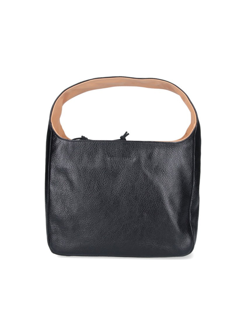 Our Legacy Black Brick Textured Leather Handbag