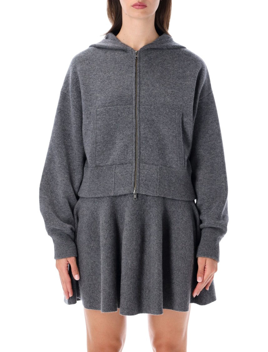 Lisa Yang Lilia Cropped Zip-Up Hoodie