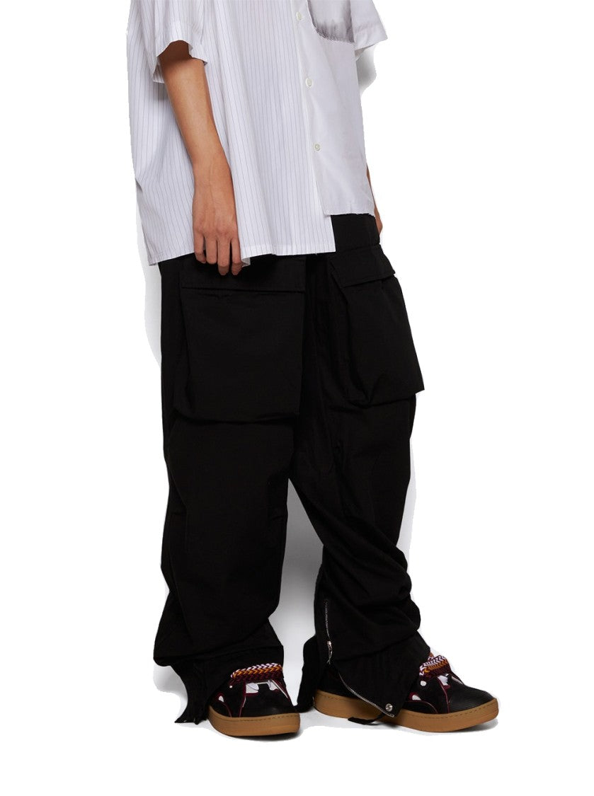 Lanvin Curb Sneakers Black And Honey