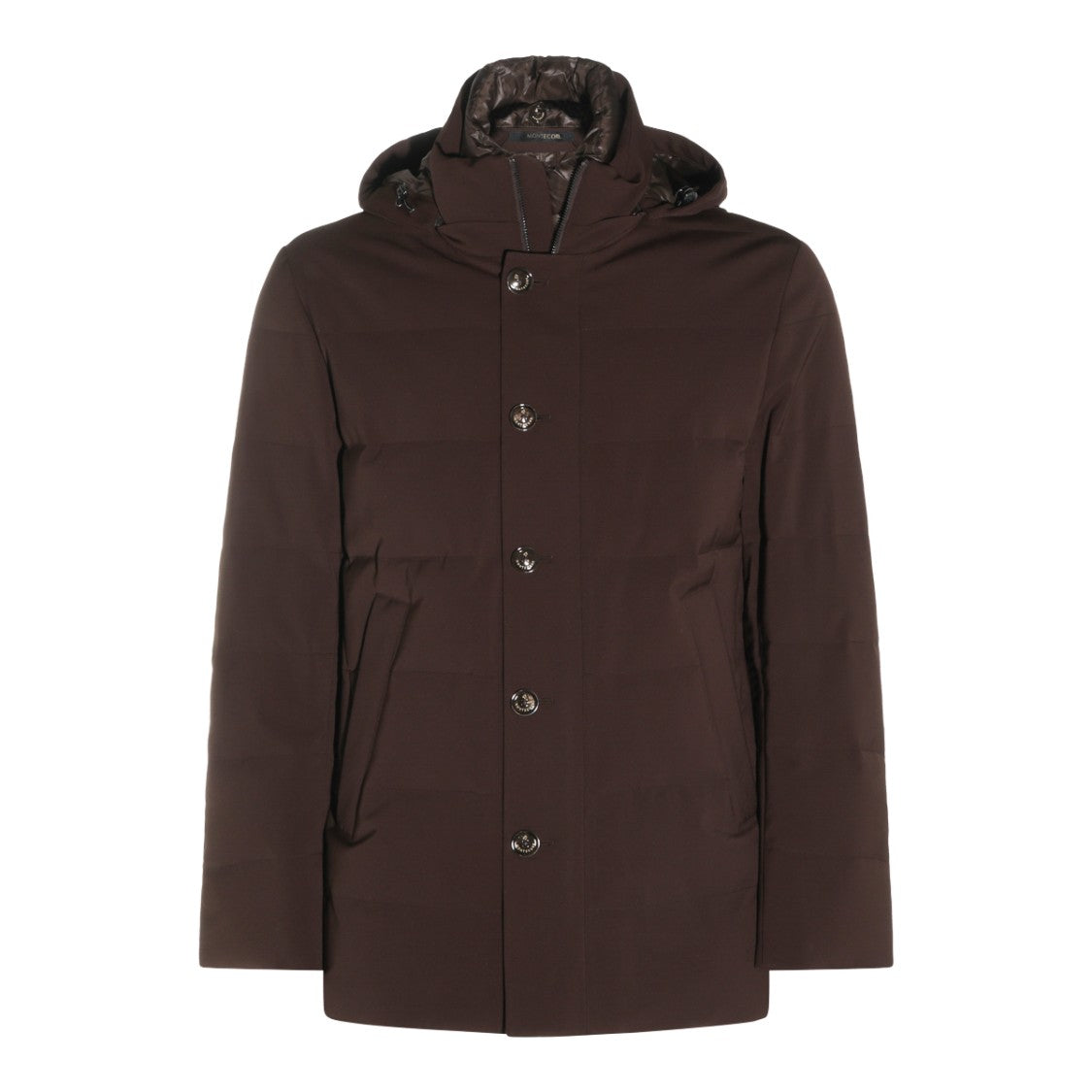 Montecore Coffee Puffer Hooded Down Jacket