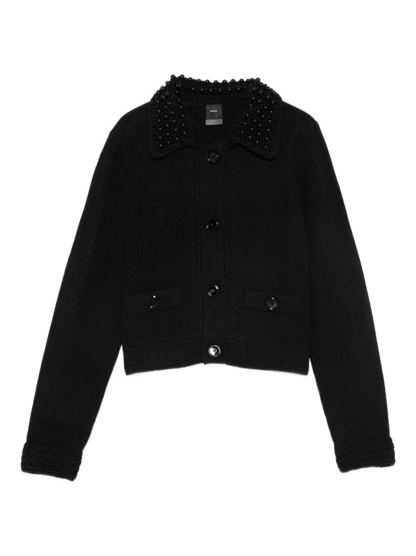 Pinko Cropped Black Tailored Jacket