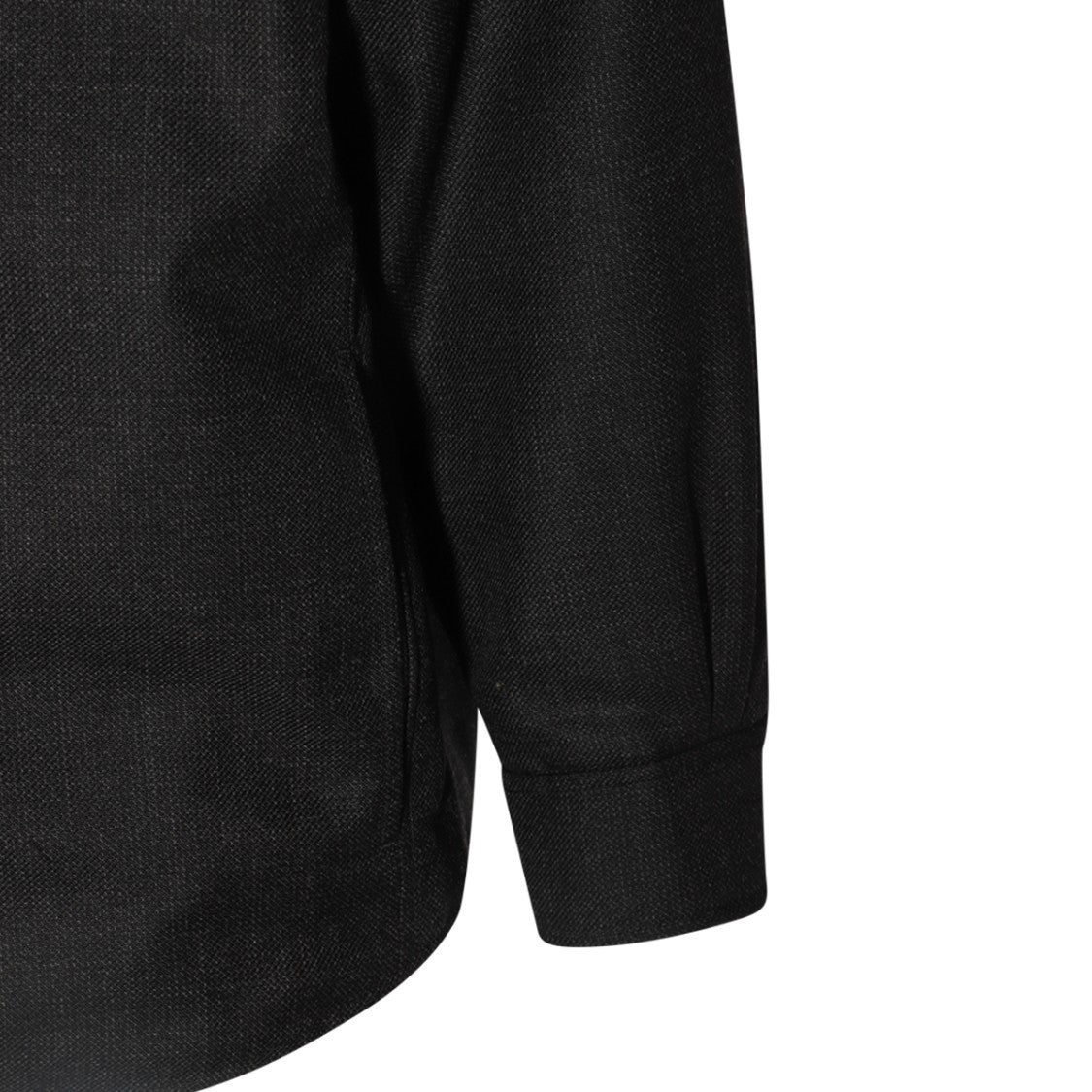 Valentino Textured Grey Wool Casual Jacket With Distinctive Logo