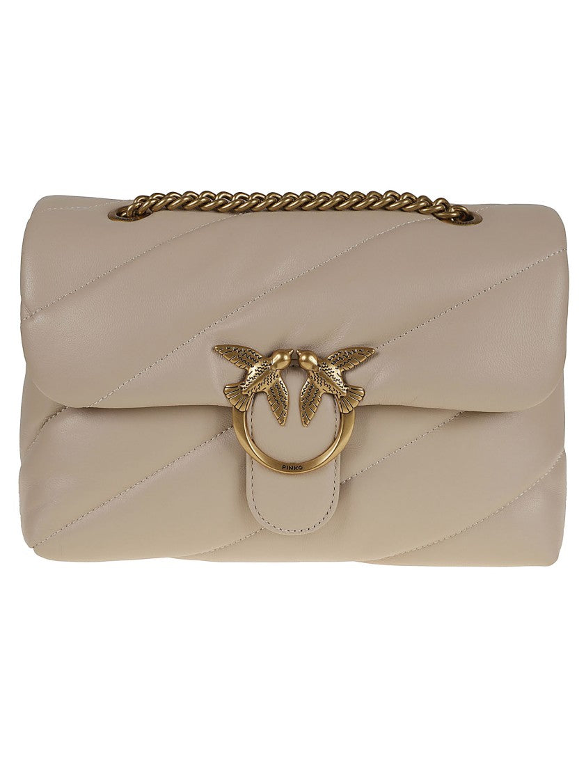 Pinko Quilted Calfskin Shoulder Bag
