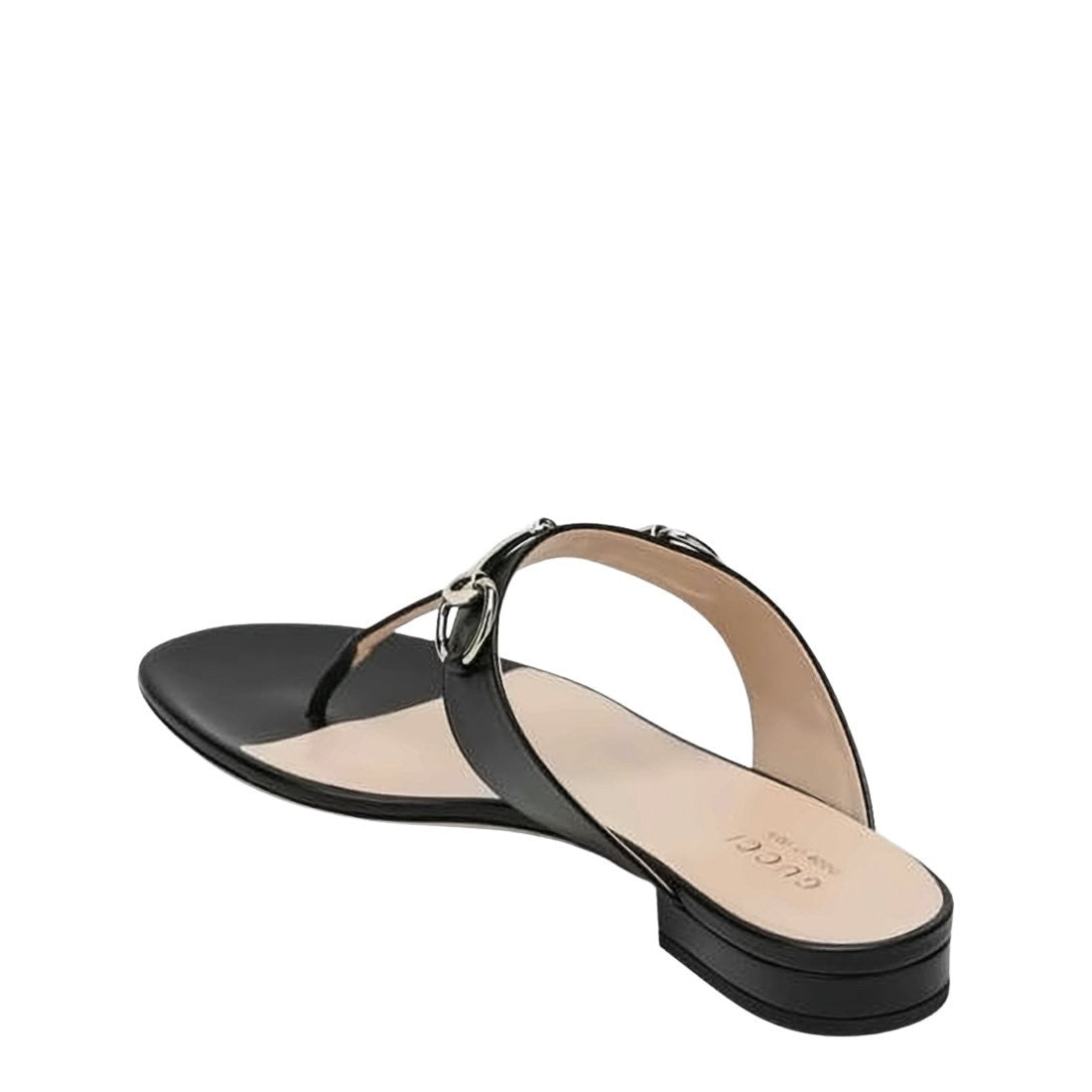 Gucci Black Leather Sandals