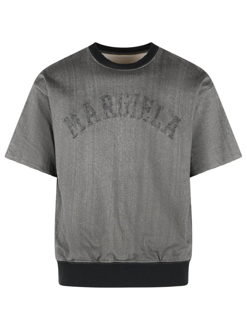 Maison Margiela Viscose And Grey Cotton T-Shirt