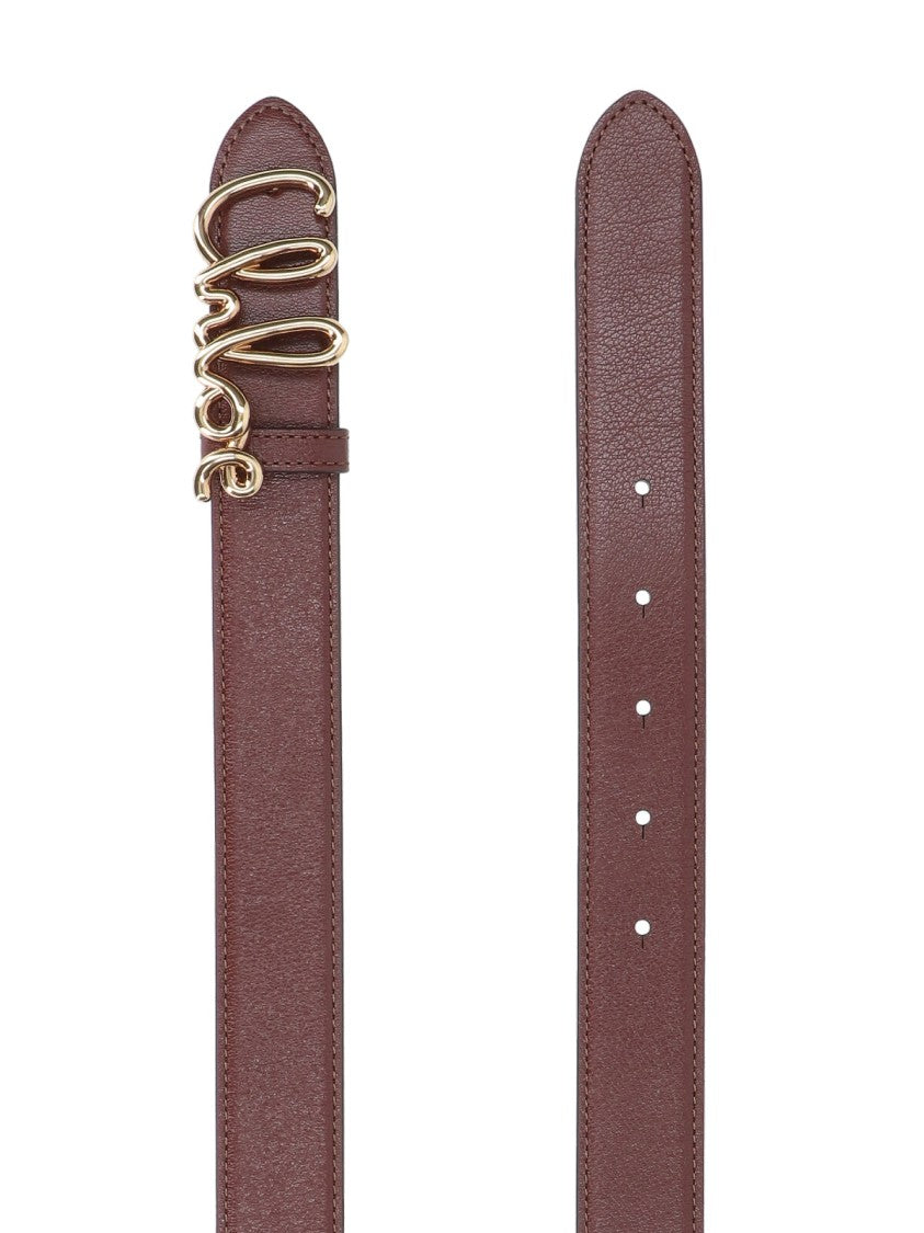 Chloé Adjustable Brown Calf Leather Belt