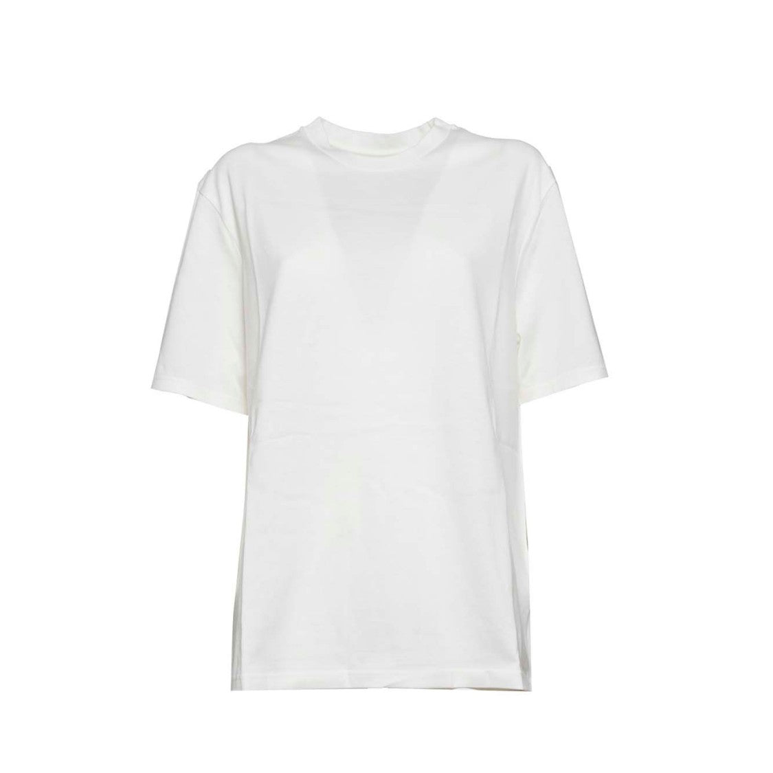 Jil Sander Butter White Cotton T-Shirt With Back Print