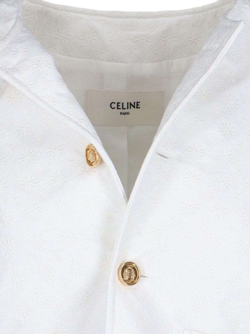 Céline "Chelsea" Quilted Jacket White