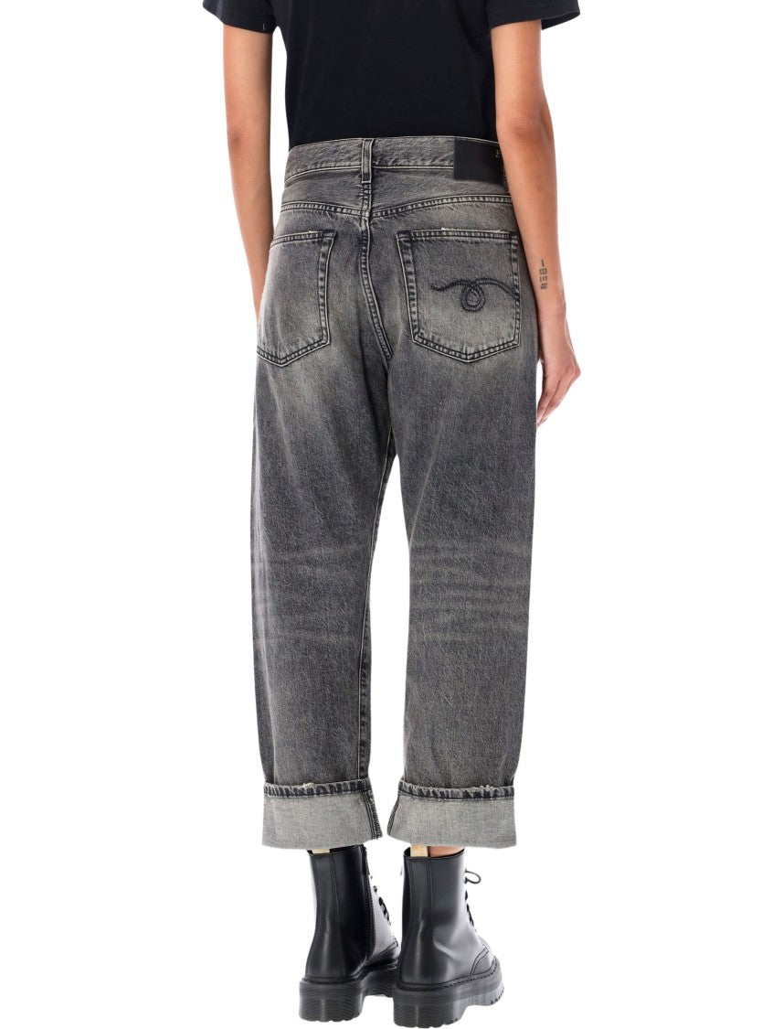 R13 Crossover Waist Denim Jeans