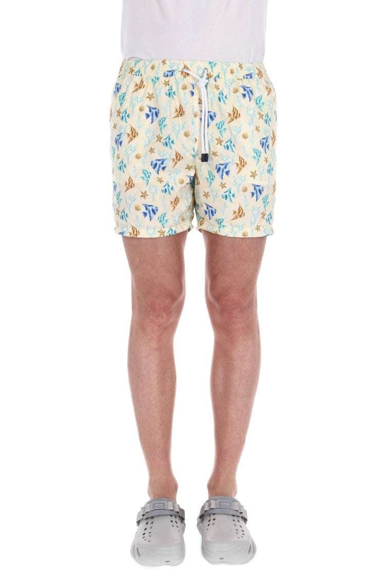 Barba Quick-Dry Fish Print Swim Shorts