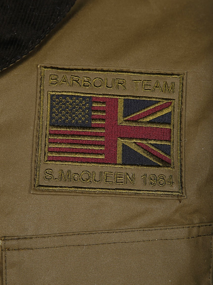 Barbour Workers Corduroy Collar Waxed Cotton Jacket